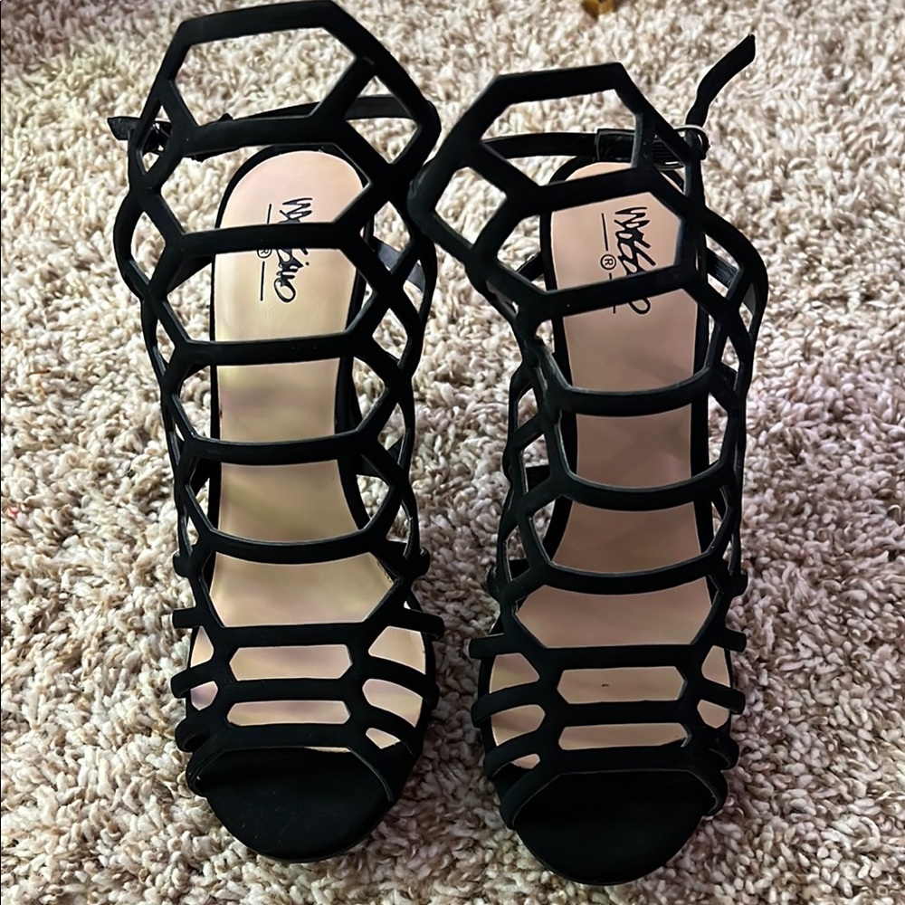 Mossimo Supply Co Black Gladiator Heels